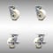 Service Caster 5 Inch Stainless Steel Nylon Swivel Caster Set with Roller Bearings 2 Brakes SCC SCC-SS30S520-NYR-2-TLB-2 - alternate 1